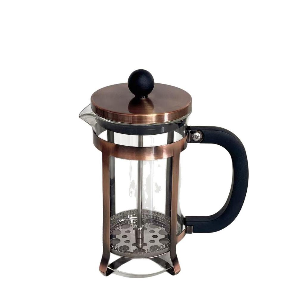 Heat-Resistant French Press Coffee & Tea Maker with Bamboo Handle and Stainless Steel Filter