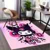 1pc Sanrio Kuromi Mermaid Printed Office Carpet Rectangle Rug Under The Table,Perfect Room Decor for Living Room, Bedroom, Kitchen, Non-slip Floor Mat