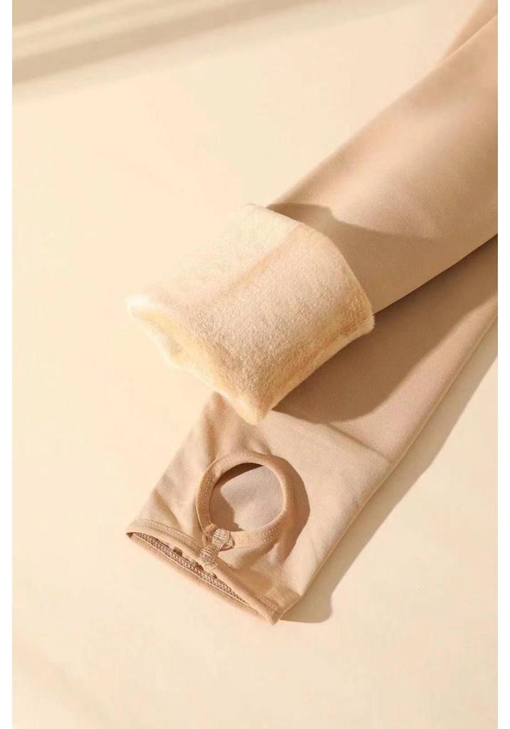 Pearl Velvet Base Layer Pants: Warm, Thick, Elastic One-Piece for Women, 300-400g