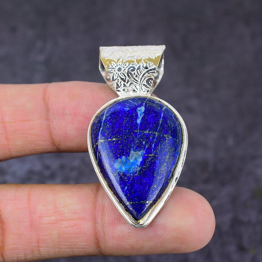 Sodalite Gemstone Handmade 925 Sterling Silver Gift Jewelry Pendant 1.97" j3U65
