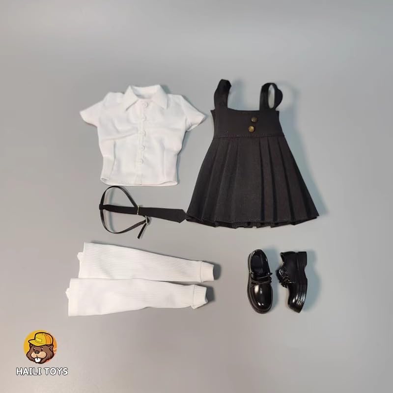 [TOYBARJAPAN] 16 Scale Figure Accessory  Fits TBLeague and Other Body Types. HAILI TOYS Office Lady (OL) Workplace JK Uniform: Shirt, Tie, Suspender