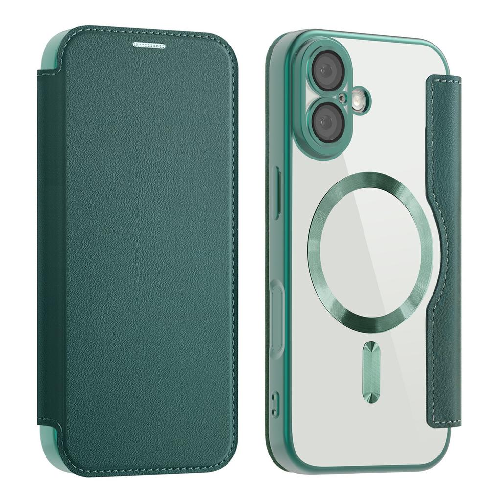 For iPhone 17 Case Compatible with MagSafe RFID Blocking Leather Phone Cover
