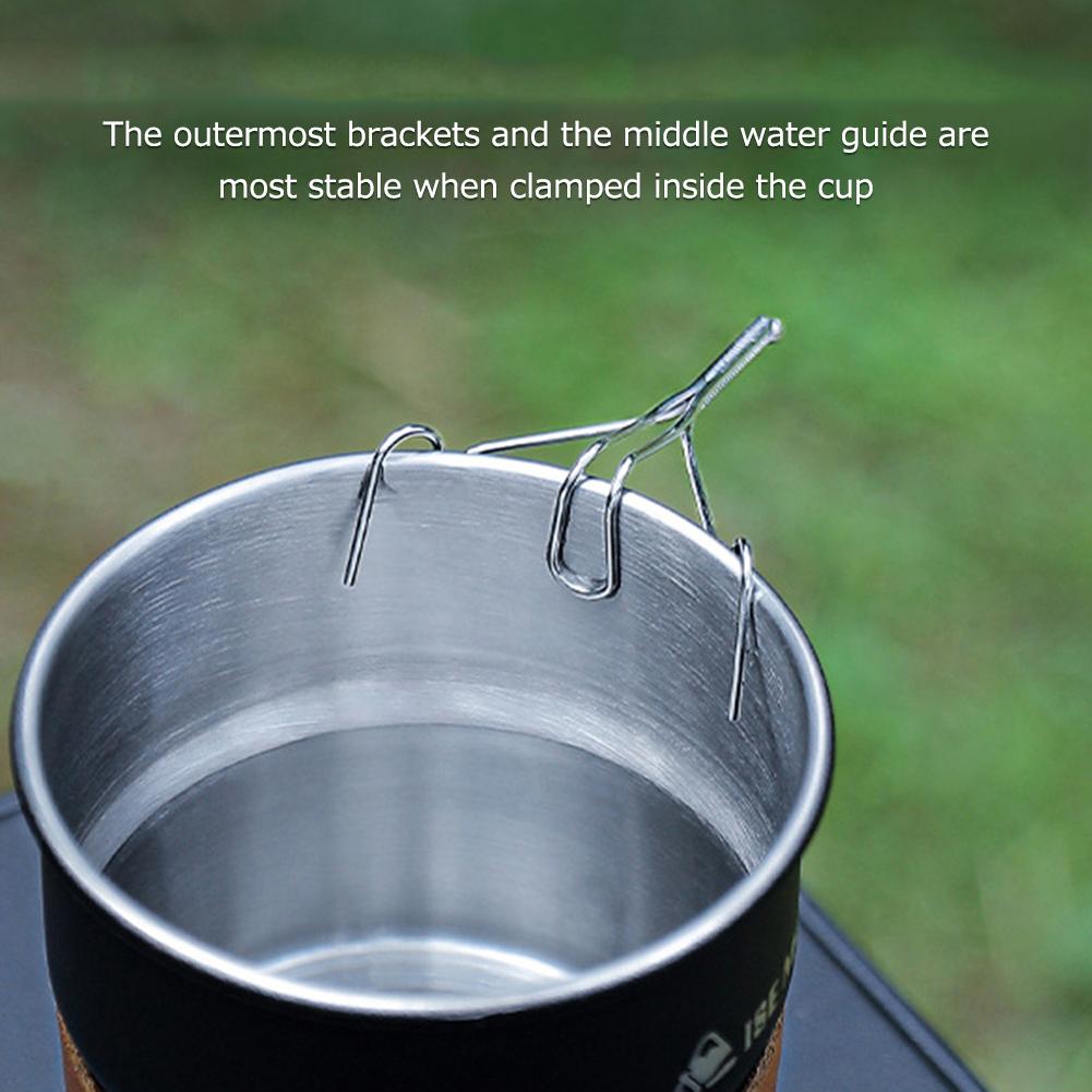 Coffee Spout Control Fitting Directs Stainless Steel Camping Drip Coffee Spout Accessories for Hiking Backpacking Travel