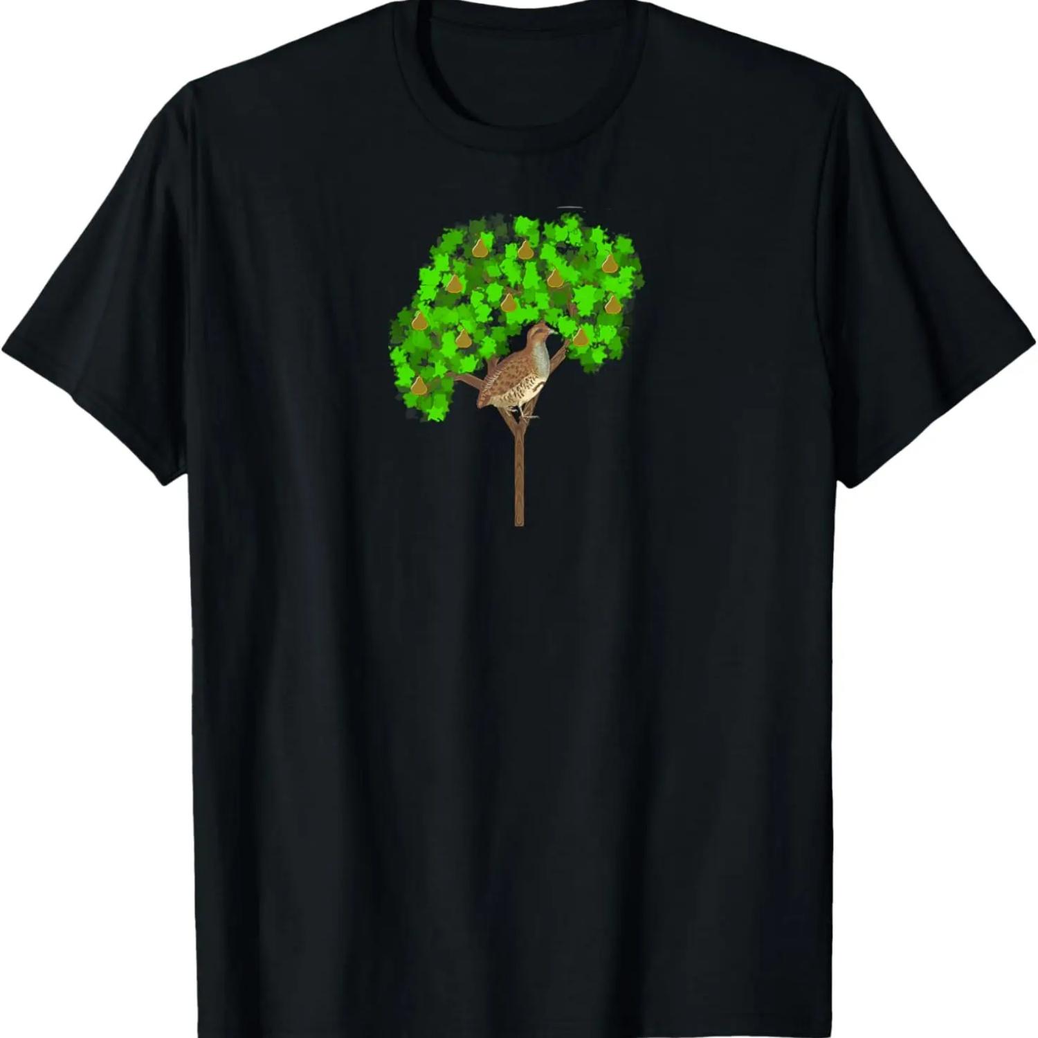 Partridge Pear Tree 12 Days of Christmas T Shirt S чёрный