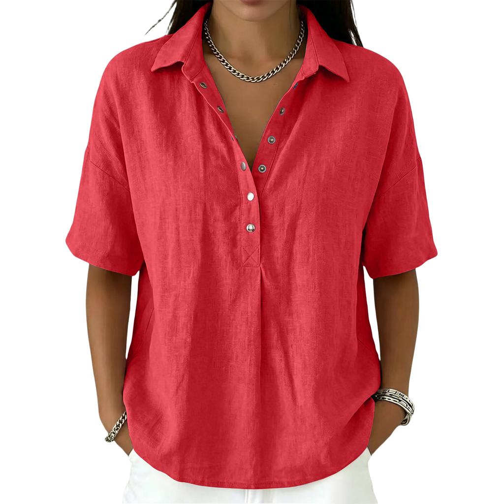 Womens Spring Tops Casual Button Down Blouse Summer Shirts for Women Loose Fit Lightweight Womens Summer Shirts