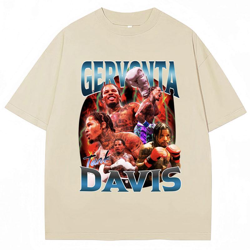 Tank Gervonta Davis Print Vintage Style T Shirt Harajuku Hip Hop Loose Vintage T Shirts Boxing Tee Shirt