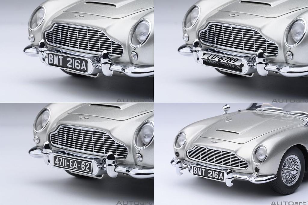 AUTOart Scale Aston Martin DB5 Bond Finished 70296 1/18 "007/Goldfinger" Car, Model,