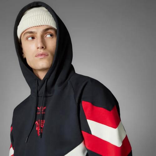 Adidas Originals Manchester United Badge American Sweatshirt IS6521 Men's Black