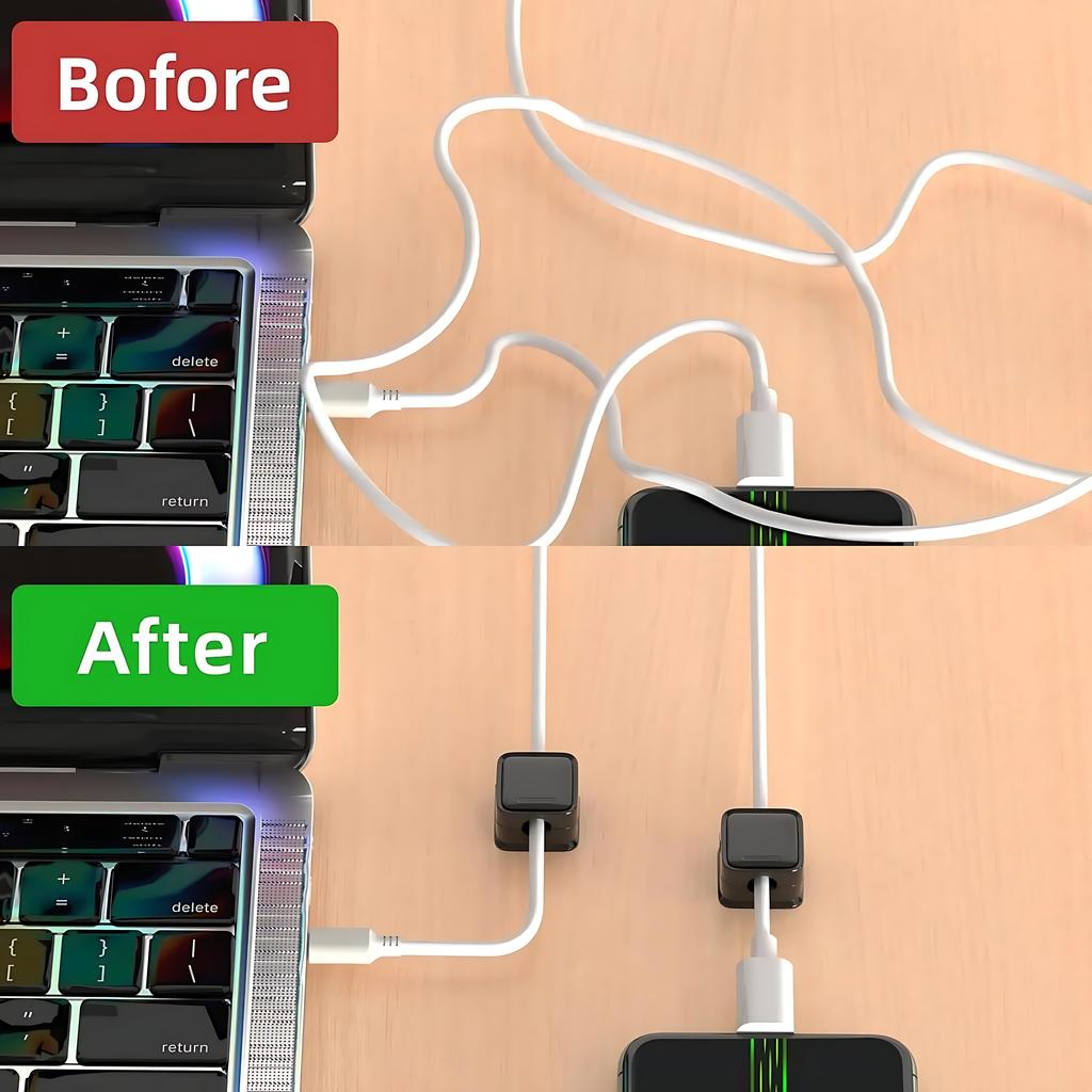 6/12 Stück Magnetischer Kabelclip Halter für Kabel Klebe-Kabelhalter Halter Organizer für Zuhause Büro Auto Unter dem Schreibtisch Kabelmanagement