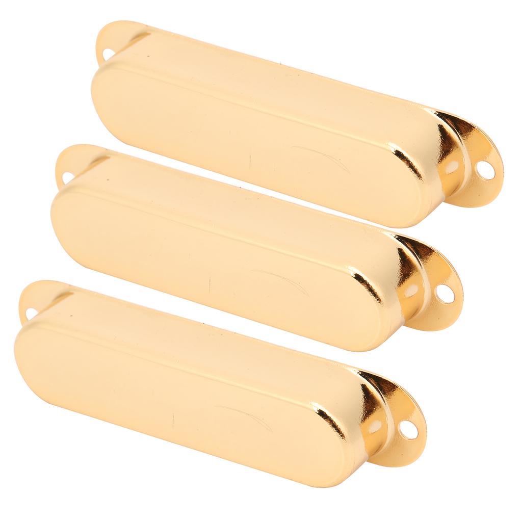 3Pcs Closed Pickup Cover Single No Hole Brass Instrument Guitar Musical AccessoriesGold