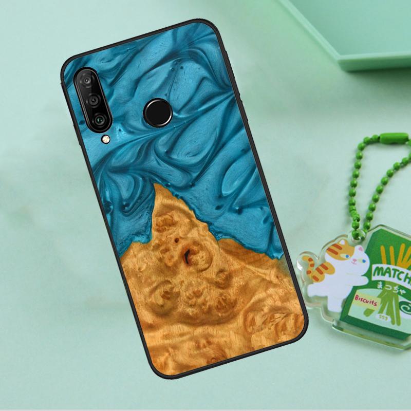 Resin Wood For Huawei Nova 12s 12i 11i 7i 8i 9 10 SE Y91 Y90 Y60 Y70 Y72 Y61 P60 Pro P30 P40 Lite Case