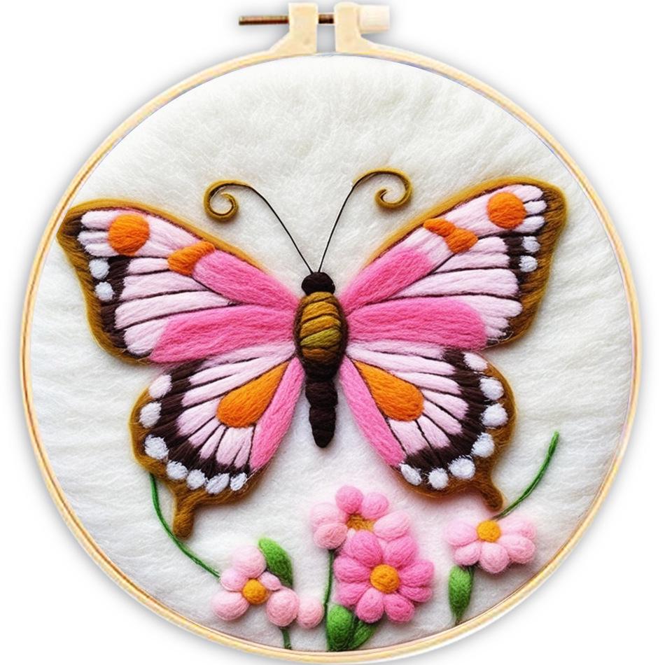 

Набор для вышивания из шерстяного фетра ручной работы: Ландшафтный дизайн для детей и начинающих 2020 (Includes Embroidery Hoop)