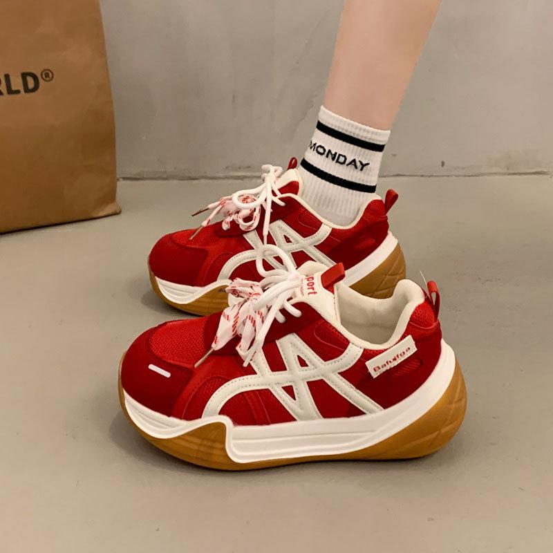 Versatile platform dad shoes women's height-increasing moral training bread shoes super hot new autumn casual sports shoes