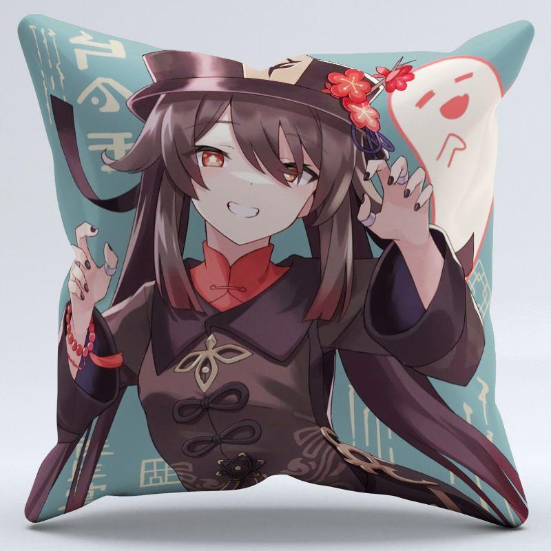 Genshin Impact Hu Tao Pillow Case Home Decorative Magical Anime Cushion Game