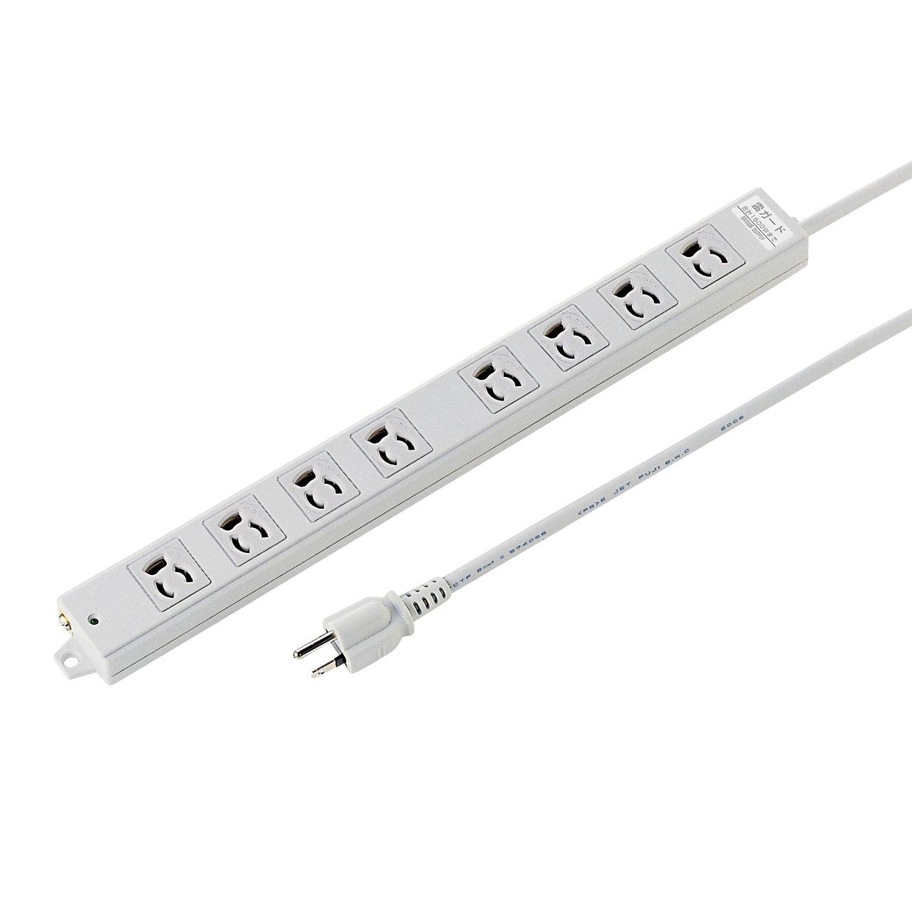 

Sanwa Supply TAP-K8SP-3 Construction Site Lightning Guard Tap, 3-Pin, 8 Outlets