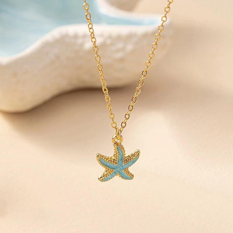 

Women s Jewelry Set, Starfish Pendant Earrings and Necklace, Fashionable and Versatile, Summer Vacation Style, Ocean Style Jewelry