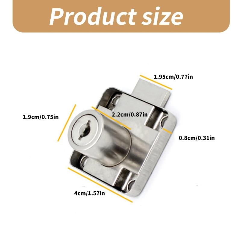 4set Drawer Cams Lock Security Cabinet Lock with Key Furniture Cupboard Replacement Lock for Office Desk Letter Box