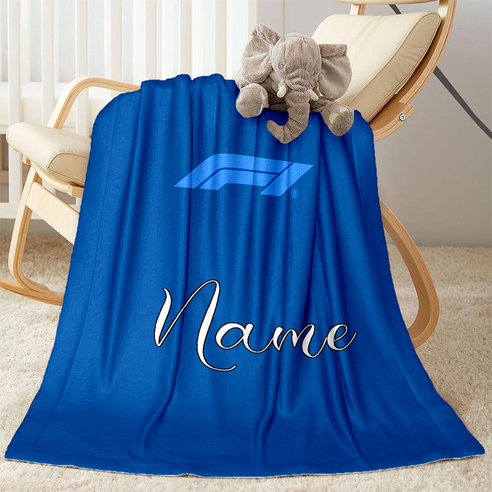 F1 Dreams Customize Text Blanket Throw Customizable Blanket Comfortable Great for Chair Sofa Bedding Living Room Four Seasons Universal