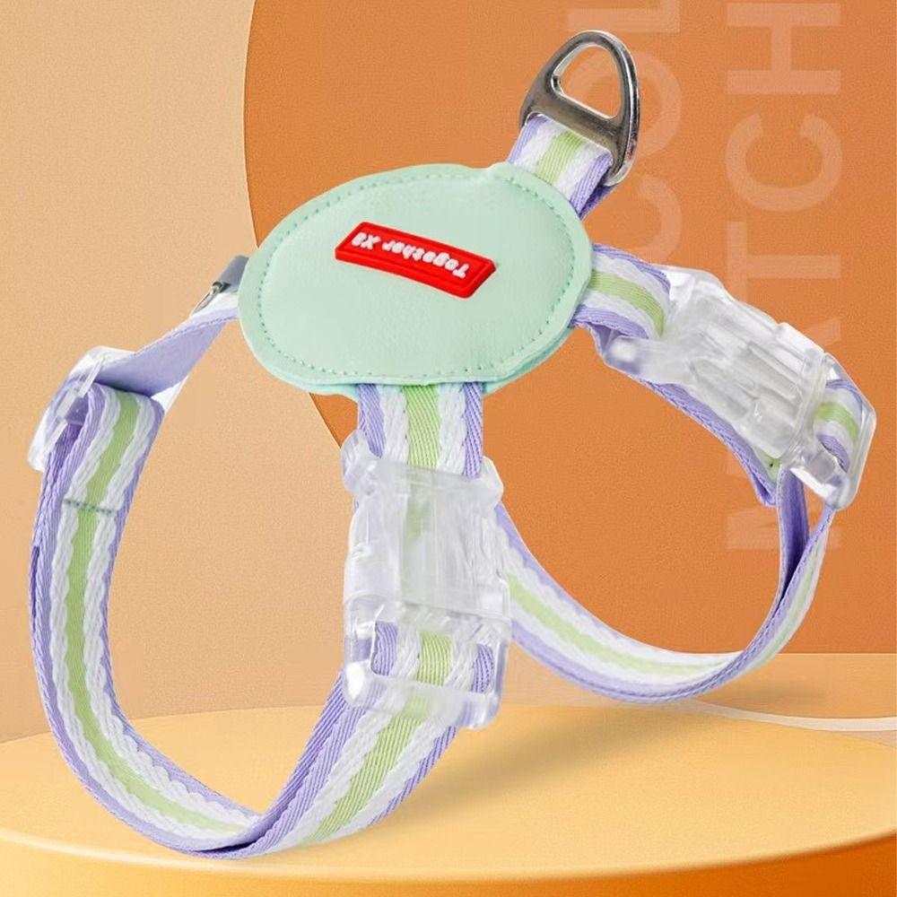 Adjustable Dog Chest Strap Multi-color Pet Walking Vest Dog Harness and Leash Set  Outdoor Walking