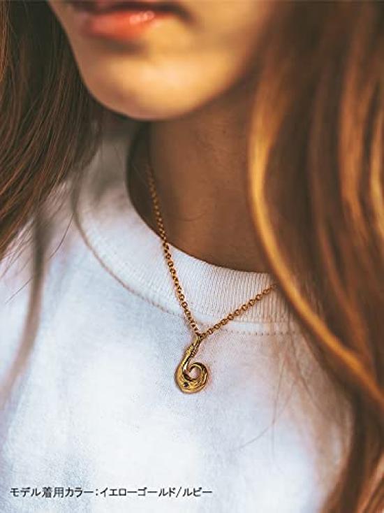 [Aloha Lokahi] Hawaiian Jewelry Necklace, Surgical Stainless Steel, Heart, Natural Sapphire, Fish Hook, Plumeria, Scroll, Figaro Chain (2mm Stainless