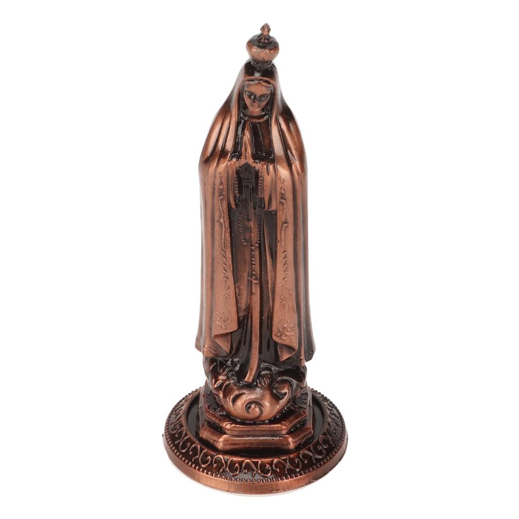 Mini Virgin Statue Hand Carved Easy Cleaning Odorless Durable Zinc Alloy Vivid Decorative Holy