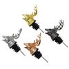 1 Bottle Mouth Oiler Cork Stopper Deer Head Wine Bottle Dry Pot Stopper For Red Wine Olive Oil Dispenser