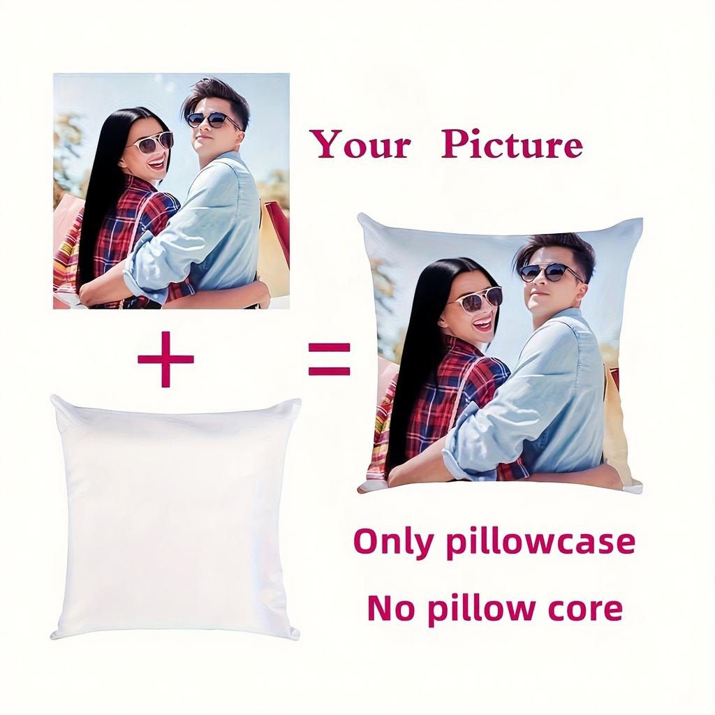 Winter 1 double-sided custom photo printed pillow cover - Personalized photo cushion cover with zipper closure, machine washed