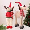 Christmas Santa Doll Decor With Fabric Material For Holiday Window Display