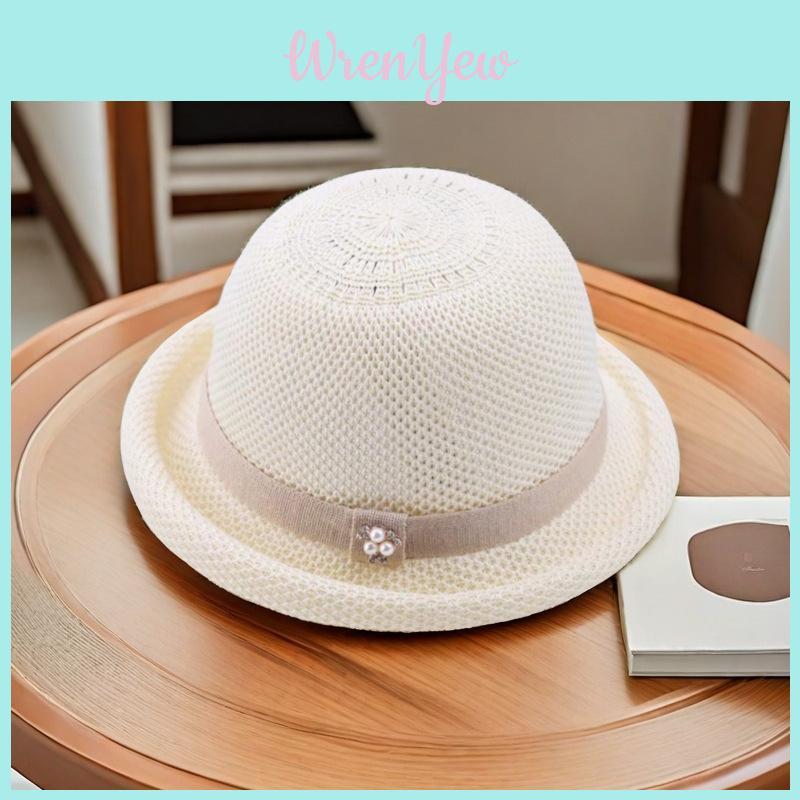 Summer Knit Beret Hat For Women Sun Protection Breathable Lightweight Chic Summer Accessory