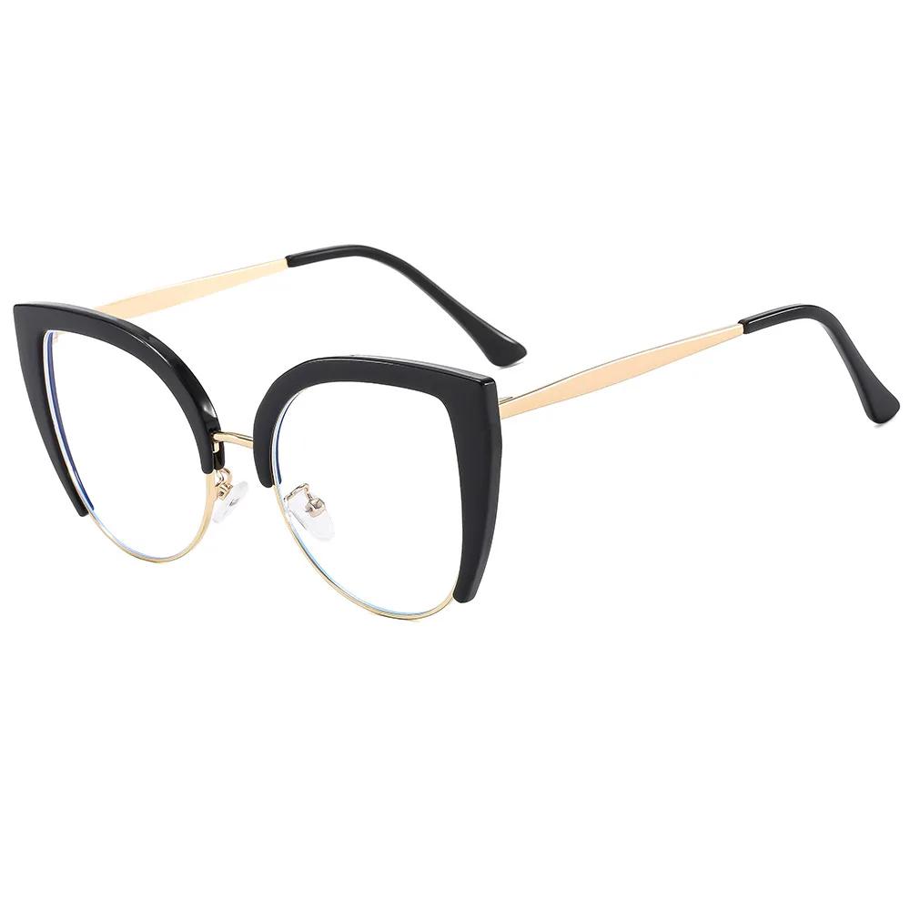 New Stylish Cat-Eye Anti-Blue Light Presbyopia Glasses Vintage Metal-Frame High-Definition Reading Eyewear Diopter 0 To +4.0