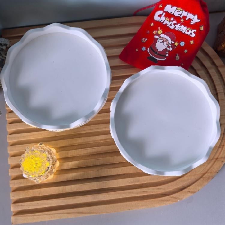 Jul-tema Silikon Hantverksform Bakplåt Livsmedelssäkra Material för Tillverkning av Resin Art Choklad Juldekorationer