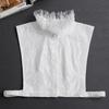Fashion  Front Tie White Fake Collar for Women Stand Detachable Collar Fake Girls Vintage Lace Ladies False Blouse Collar