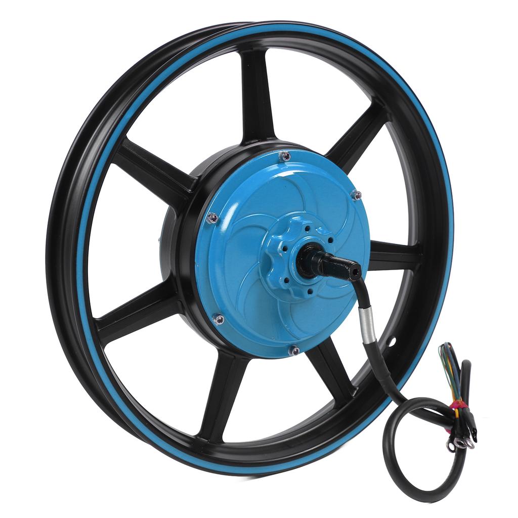 16 Inch Dual Hall Brushless Hub Motor 48v‑72V 800‑2000W DC Disc Brake Motor for Electric Motorcycle Scooter