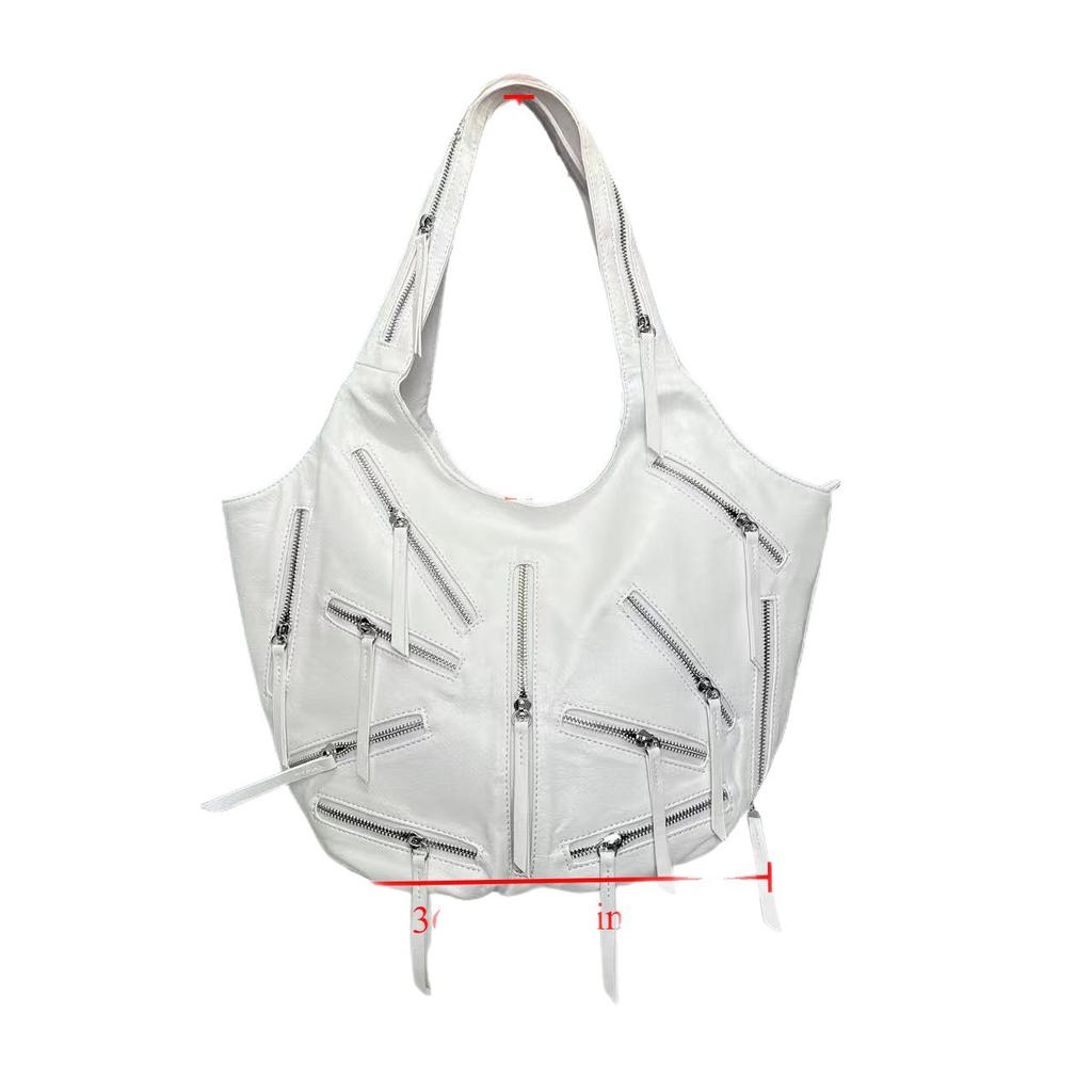 Ladies Hottie Shoulder Bag Multi-Pocket Zipper Maillard Crossbody Bag