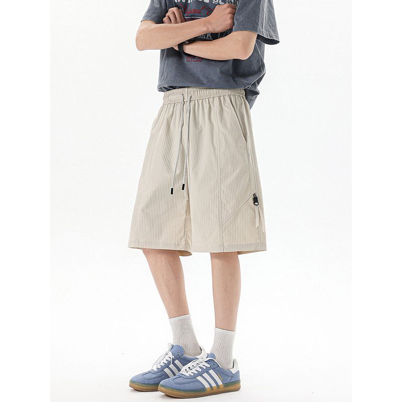 Wassup Ice Silk Quick-Drying Work Shorts Men's Summer Thin Breathable Sports Shorts Trendy Casual Pants