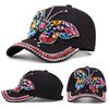 Butterfly Diamond Denim Cap Adjustable Sun Protection Cap Versatile Baseball Cap  Unisex