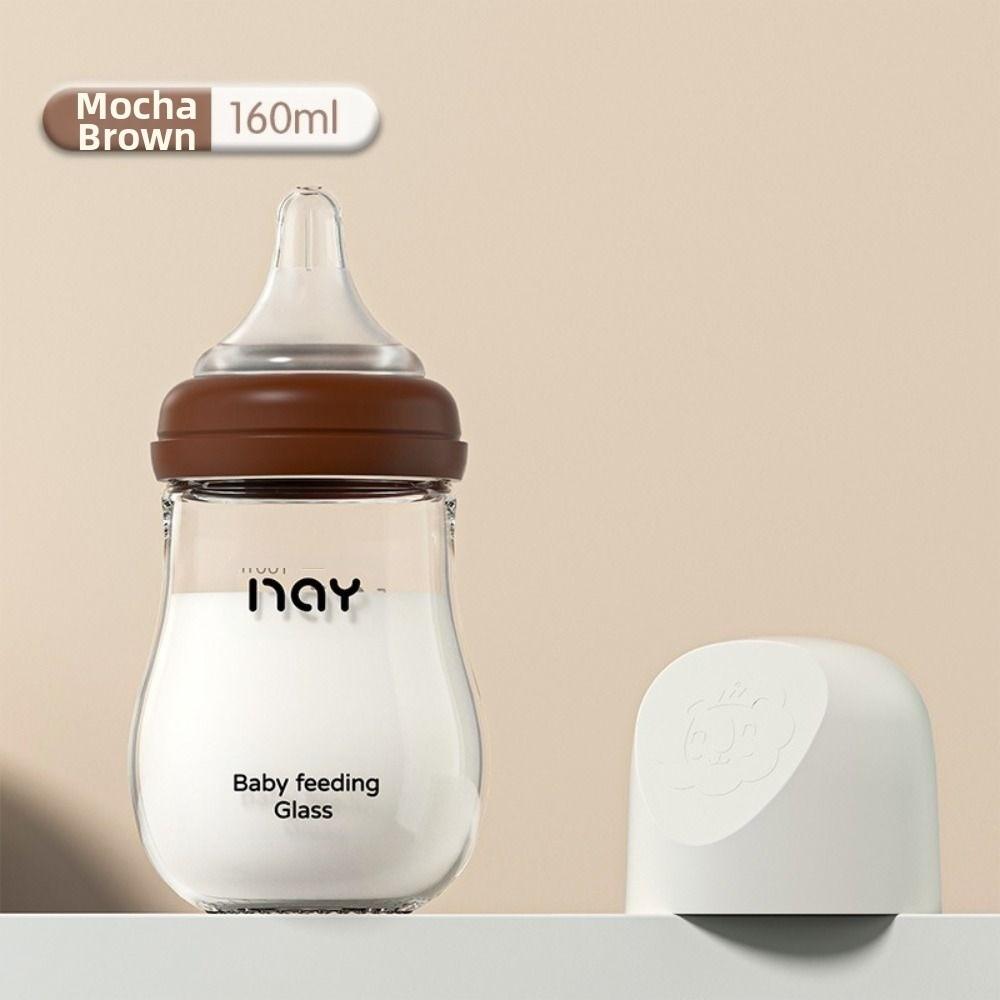 Anti-flatulence Newborn Feeding Bottle Glass Infant Milk Bottle Easy Clean Baby Drinking Cup  Gift