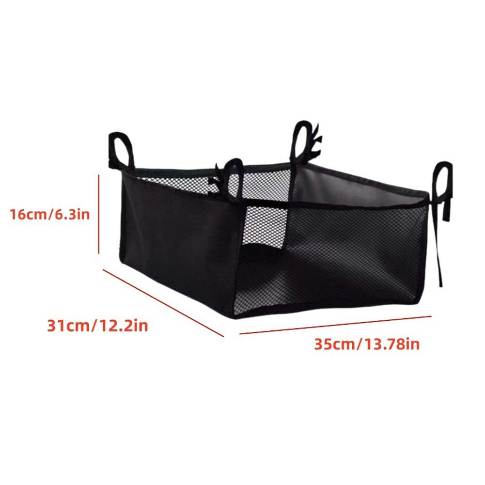 Wheelchair Under Seat Storage Carrier Elderly Rollator Mesh Organizer Bag Trolley Wheelchair Seat Storage Bag 35*31*16cm 600D