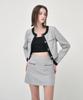 ETMON Piping Pocket Tweed Mini Skirt, Black