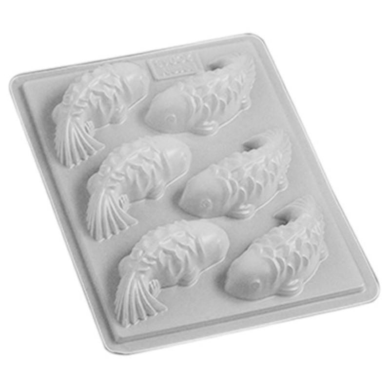 1Pc 6 Holes Fish Carp Silicone Cake Molds 3D Soap Making Mold Diy Baking Tools