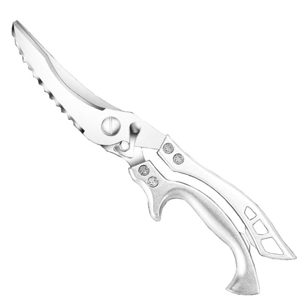 

Labor-saving Kitchen Shears Stainless Steel Chicken Bone Kitchen Scissors Food Scissors Crab серебряный