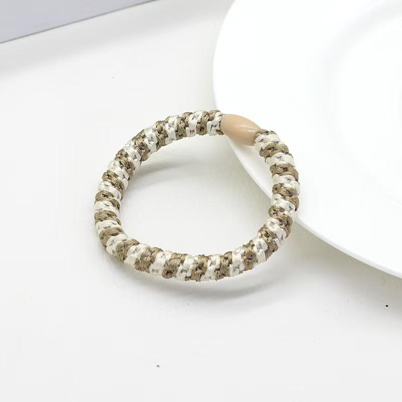 High-Elastic Embroidery Thread Hair Tie for Women - Twisted Ponytail Holder