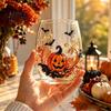 Gotische Bar-Accessoires Halloween Glasbecher Geprägte Kürbis Geist Katze Fledermaus Trinkglas Vintage-Thema Gruselige Stiellose Getränkebecher