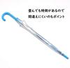 Basic Standard Vinyl Clear Jump Fiberglass Light Blue 107cm Umbrella, Umbrella, Large, 65cm, Windproof, Break-Resistant, Ribs, Stylish, Colorful,