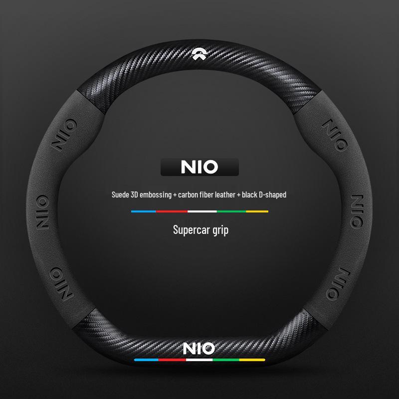 Nio EC6/ES6/ES8/ET7 Carbon Fiber Steering Wheel Handle Cover - All-Season Universal Fit