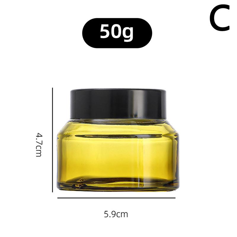 15Ml-60Ml Empty Refillable Bottle Green Glass Diy Cosmetic Bottle Cream Lotion Jar Pump Bottle For Shampoo Portable Travel