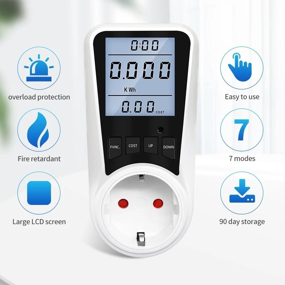 Backlight Electrical Energy Monitor Socket Digital Display Power Meter  Energy Testing