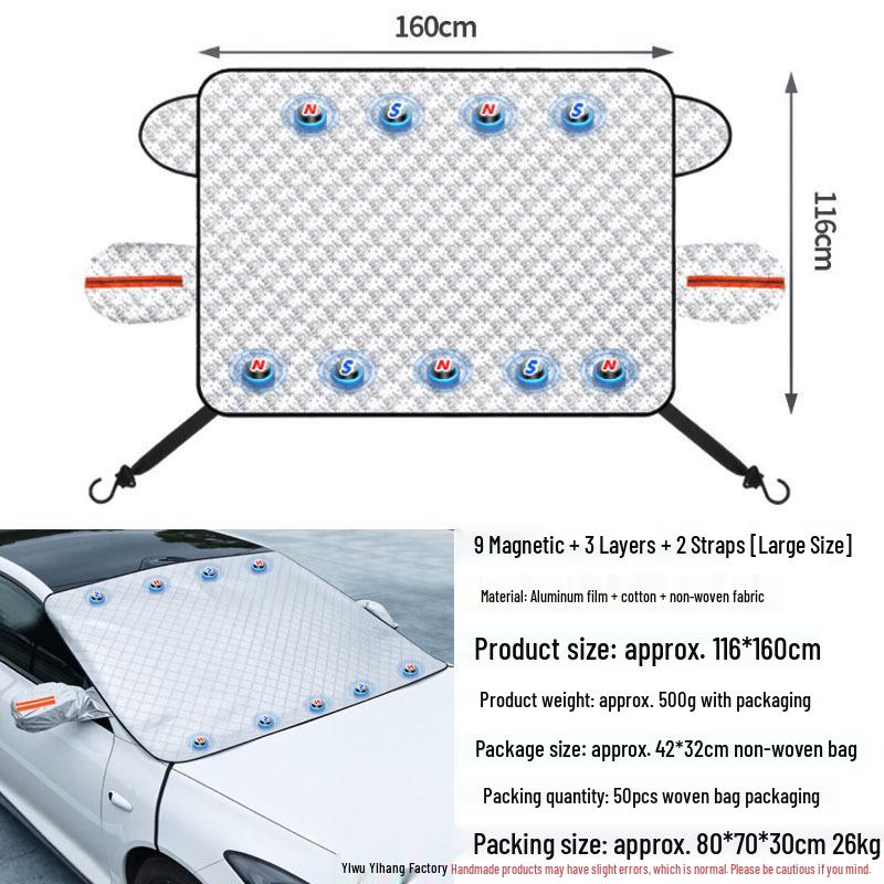 Magnetic Car Snow Shield - Winter Anti-Frost, Anti-Freeze, Sun Protection Cover
