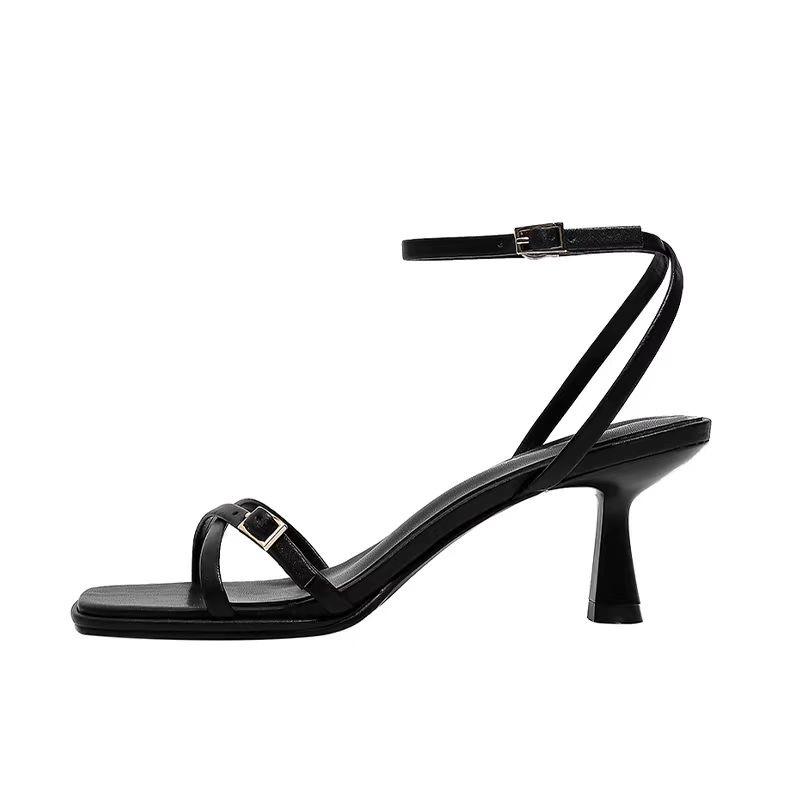 Fashion 2025 Fashion Open Toe Women's Sandals New Buckle Strap Office and Career Summer Square Toe Best Seller Heeled Sandals Zapatos