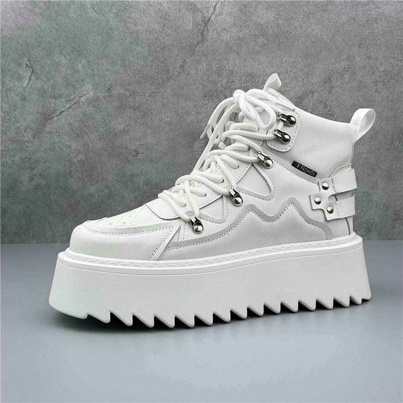 Fashion High Tops New Fashion Designer Men's Lace Up Platform Causal Skateboard Shoes Flats Male Sports Walking Sneakers Zapatos Hombre